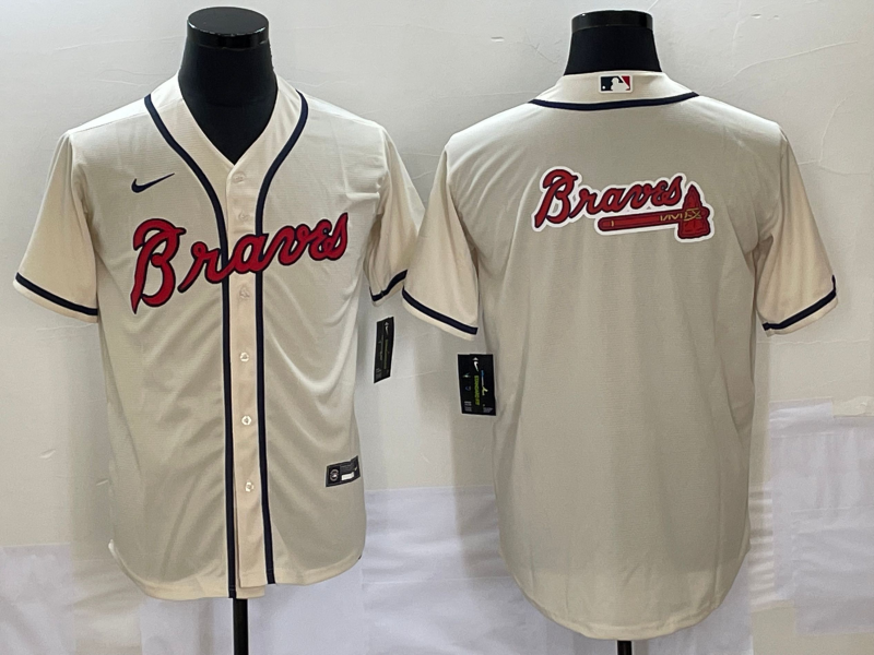 Men's Atlanta Braves Cream Team Jersey